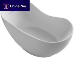Oval bathtub ABRAZO: C1800KfreestandingSolid Surfacewhite