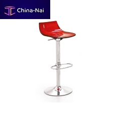 Contemporary bar stool SG 343polycarbonatechrome steel basecentral base