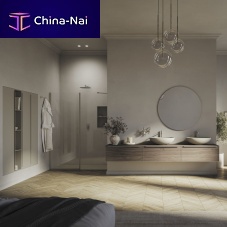 Wall-hung washbasin cabinet TESTADURA GRAFFIATOwoodencontemporarywithout door