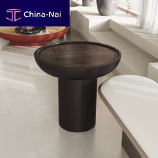 Contemporary side table ERACLE walnutceramicmarble
