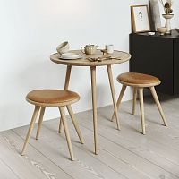 Contemporary dining table ACCENT CAFoakoak baseround