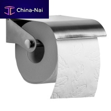 Wall-mounted toilet roll holder AXOSstainless steelfor public washroom