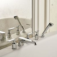 Bathtub mixer tap TWENTIES countertopchromed metalbathroom