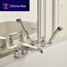 Bathtub mixer tap TWENTIES countertopchromed metalbathroom
