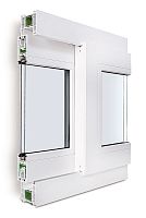 PVC window ECOSOLslidingdouble-glazed