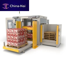 Robotic palletizer low level infeedpalletframe