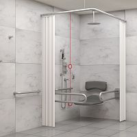 Stainless steel shower PRESTIGE DOC Mcommercialfor handicapped