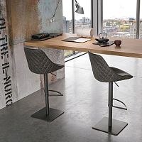 Contemporary bar chair BILBAOindoorfabricpainted metal base