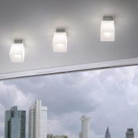 Contemporary ceiling light COLIBRIsquareglassaluminum