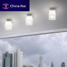 Contemporary ceiling light COLIBRIsquareglassaluminum