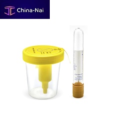 Urine sample container vacuumwith cap