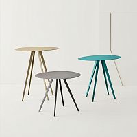 Contemporary side table AGORpowder-coated steelpowder-coated steel baseoval
