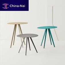 Contemporary side table AGORpowder-coated steelpowder-coated steel baseoval
