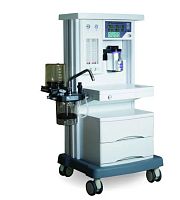 Trolley-mounted anesthesia workstation