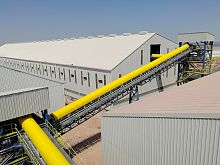 Belt conveyor handlingtransferloading