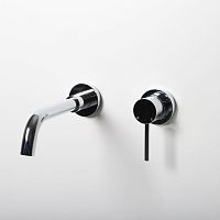 Washbasin mixer tap LUXEwall-mountedchrome-plated brassbathroom