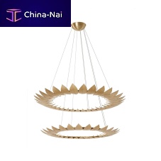 Pendant lamp LEAFmetalbrassbrushed brass