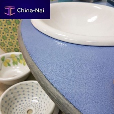 Lava stone vanity top BASALTIC : BLU COBALTO