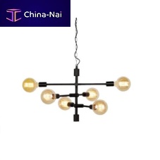 Contemporary chandelier NASHVILLE/H6/B iron6 lightwith globes