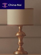 Table lamp GEMMA-ROLL fabricwoodenPVC