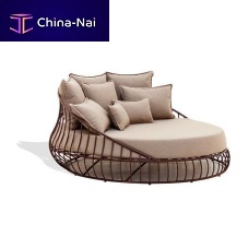 Round sofa IKALcontemporaryfabricbeige