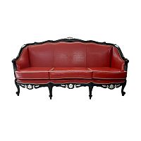 New Baroque design sofa MARSHAL CROCODILEleatherred3-seater