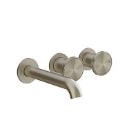 Double-handle bathtub mixer tap 66042wall-mountedbrassbathroom