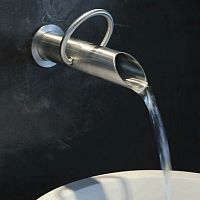 Washbasin mixer tap PUREwall-mountedstainless steelbathroom