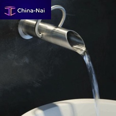 Washbasin mixer tap PUREwall-mountedstainless steelbathroom