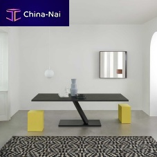 Contemporary table ELEMENTMDFmetalsteel base