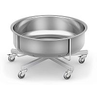 Trolley-mounted surgical basin stand SMO-03 SERIESstainless steel
