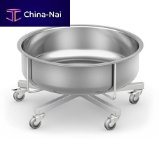 Trolley-mounted surgical basin stand SMO-03 SERIESstainless steel