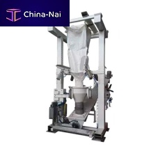 Vibrating big bag unloading machine with lifting device
