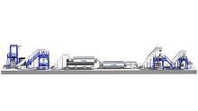 Battery recycling line crushing