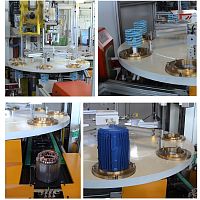 Stator induction heater shrink fithigh-efficiency