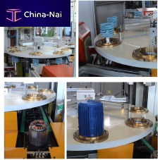 Stator induction heater shrink fithigh-efficiency