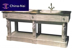 Free-standing washbasin cabinet THERMESwoodentraditional