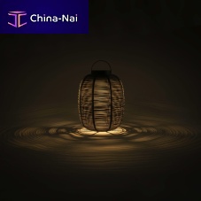 Portable lamp TIKAaluminumwickerhigh-density polyethylene (HDPE)