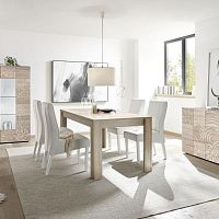 Contemporary dining table MIROwoodenrectangularextending