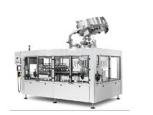 PET bottle rinser-filler-capper for glass bottlesvolumetricmulti-head