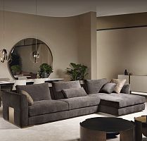 Corner sofa MONTECARLOcontemporaryfabricleather
