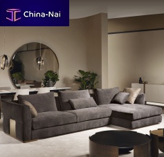 Corner sofa MONTECARLOcontemporaryfabricleather