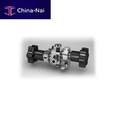 Radial diaphragm valve manualblockingbleed