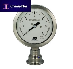 Analog pressure gauge TP300liquid-filled Bourdon tubeprocessfor hygienic applications