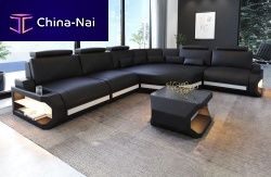 Modular sofa BEL AIR Lcornercontemporaryleather