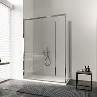 Sliding bath screen ARAXIStempered glassframed