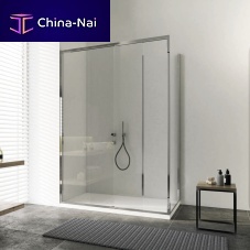 Sliding bath screen ARAXIStempered glassframed
