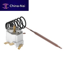 Capillary thermostat adjustablepresetfor heating and cooling
