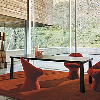 Contemporary table TIDONEwoodenwooden baserectangular