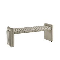Contemporary upholstered bench Shellfabricsolid woodplywood